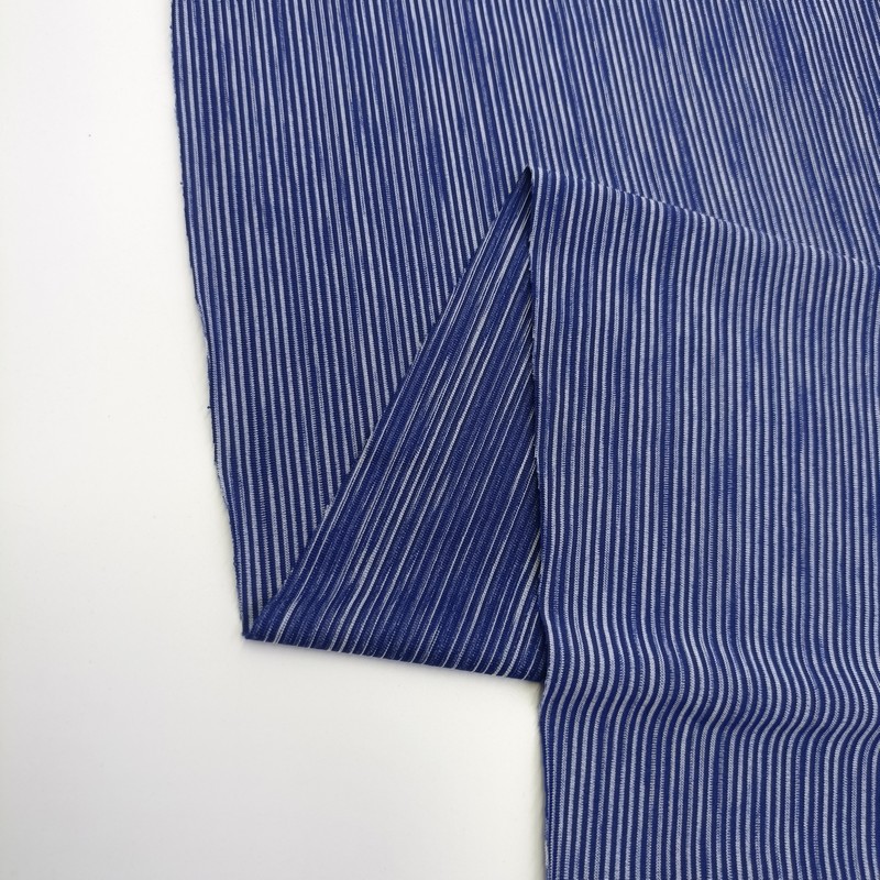 Polyester Spandex Cationic Small Stripe Elastic Fabric2.jpg