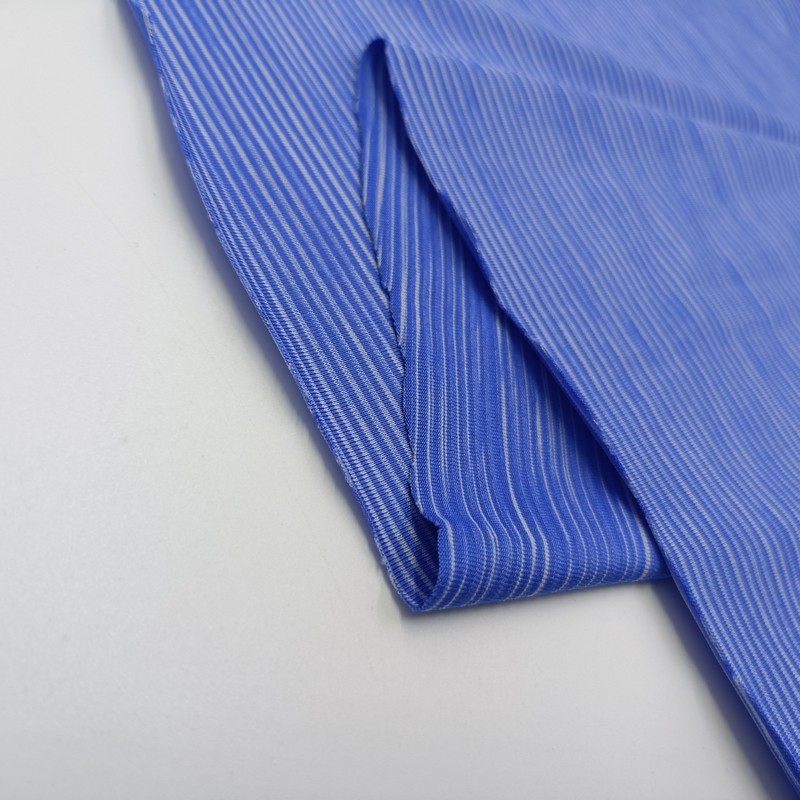 Polyester Spandex Cationic Small Stripe Elastic Fabric6.jpg
